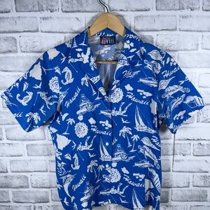 Hawaii Blue Short Sleeve Women's Top